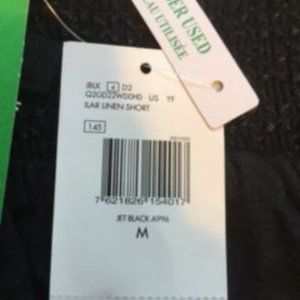 Guess Men's Ilar Linen Short, Black, Size M